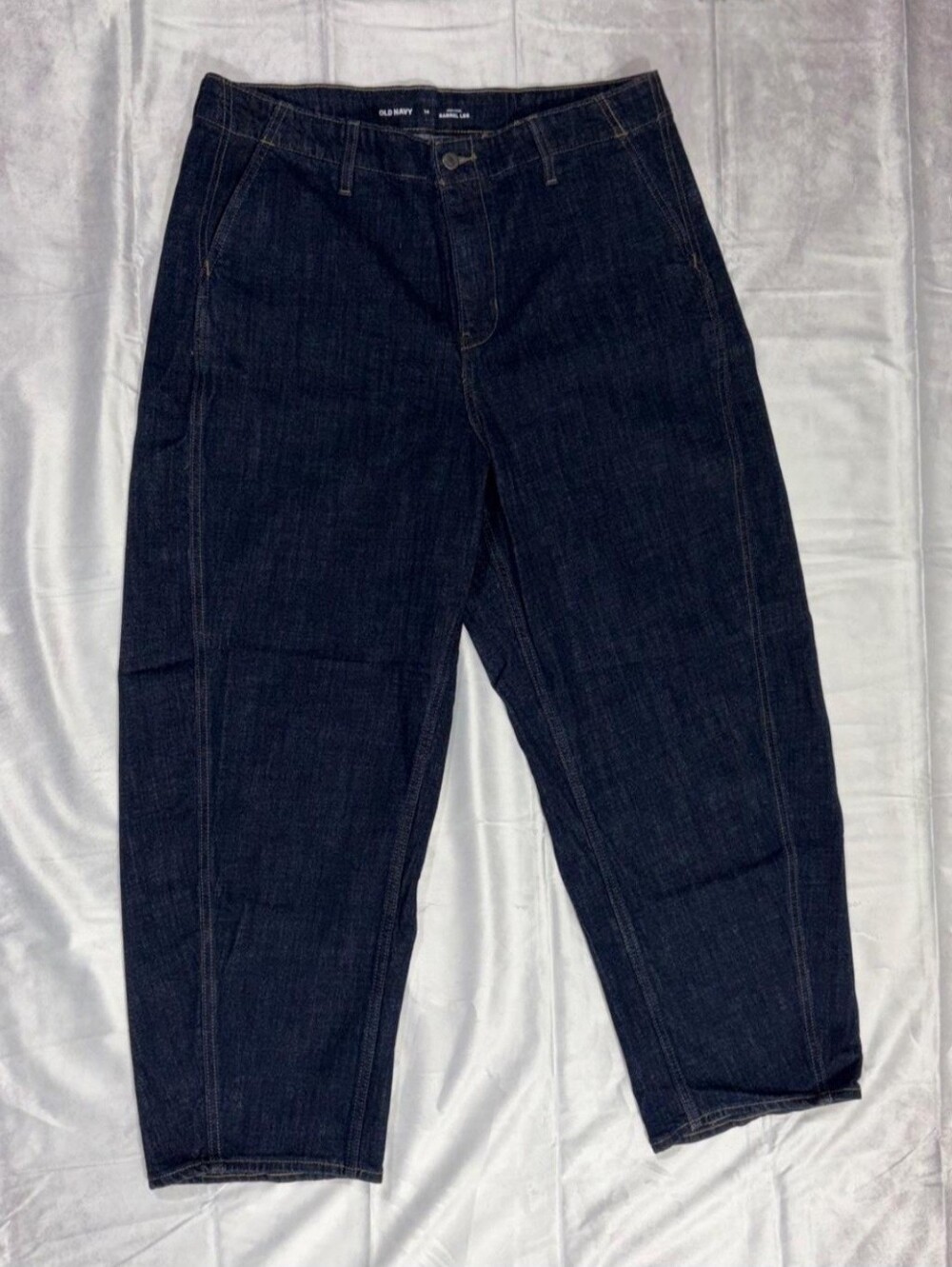 Old Navy High Ride Barrel Dark Blue Jeans